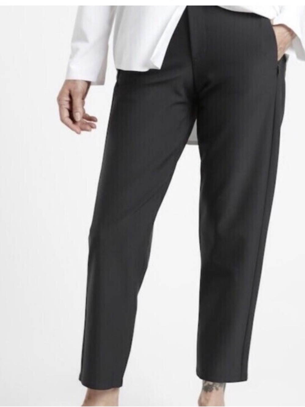Athleta Black Stretch Comfy Office Casual Pocket Stellar Skinny Trouser 20